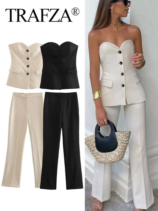 Vanessa Strapless Pant Suit